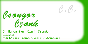 csongor czank business card